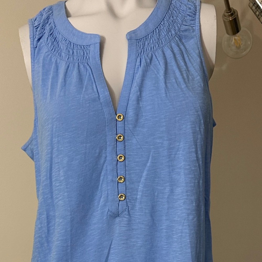 Blue Sleeveless Lilly Pultizer Top